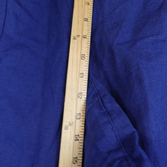 NWT J Jill Linen Pants Womens 3X Blue Ink European Flax 42x27 - Picture 4 of 9